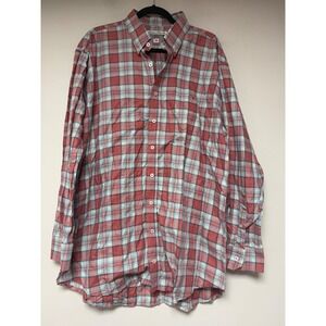 Southern Point Co Plaid Button Down Shirt Men's XXL Red Blue Long Sleeve Casual